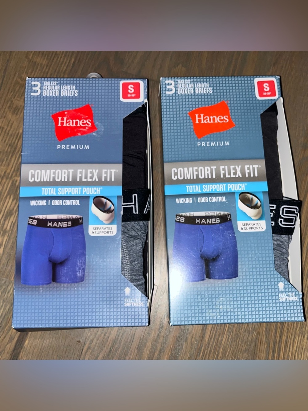 NEW Hanes Comfort Flex Fit Boxer Briefs 2 Boxes (3 in each)